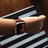 Apple Apple watch band mens Genuine Leather Wax Oil Skin band bracelet for Apple Watch Series 1 2 3 4 Watchband Replacement Strap Men 44mm/ 40mm/ 42mm/ 38mm