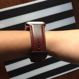 Apple Apple watch band mens Genuine Leather Wax Oil Skin band bracelet for Apple Watch Series 1 2 3 4 Watchband Replacement Strap Men 44mm/ 40mm/ 42mm/ 38mm