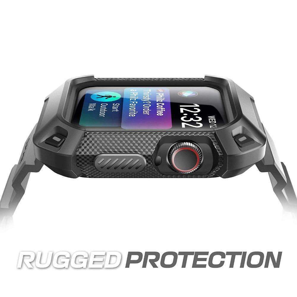 Apple Apple Watch band Sport Case strap silicone waterproof For  44mm 40mm iwatch Series 4 correa Rugged TPU screen Protective cover & bracelet wrist belt