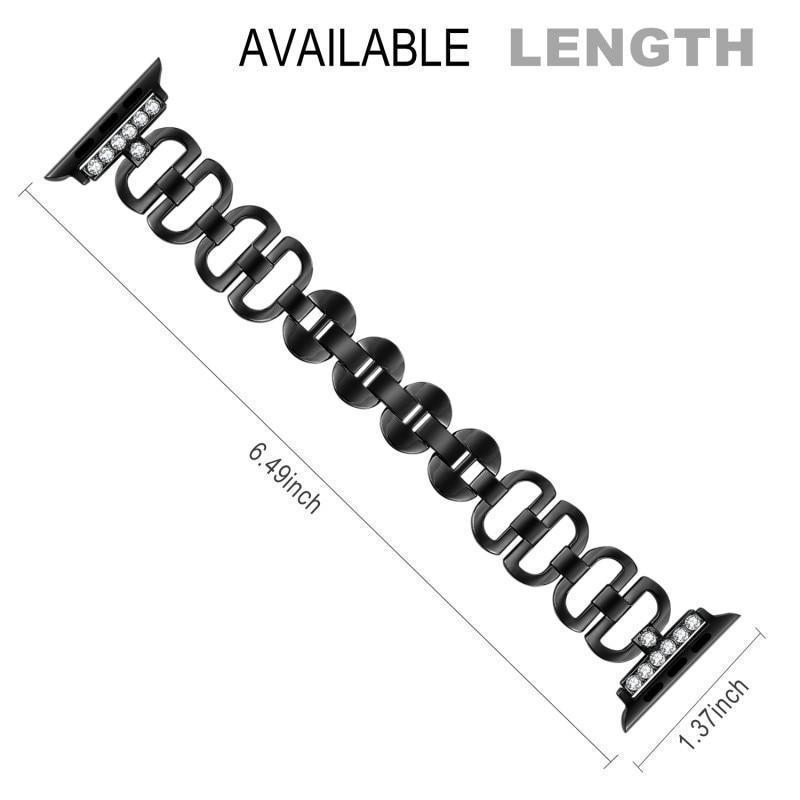 Apple Apple watch band, women crystal diamond bling link bracelet strap, Stainless Steel metal wrist belt watchband Iwatch For 44mm  42mm 40 mm 38mm series  5 4 3