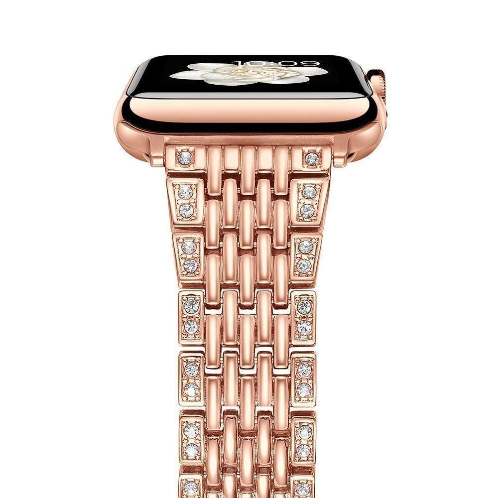 Apple Apple watch bling women band, Shiny diamond crystal cz bracelet strap, Stainless steel watchband,  For iwatch 42mm 38mm  44mm 40mm Series 5 4 3