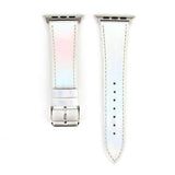 Apple Watch iridescent Metallic shine Faux Leather Watchband