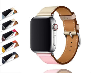 Apple Apple watch Leather Strap For  herm band 4 3 iwatch band 42mm 38mm 44mm 40mm  bracelet for apple watch 4, US Fast Shipping