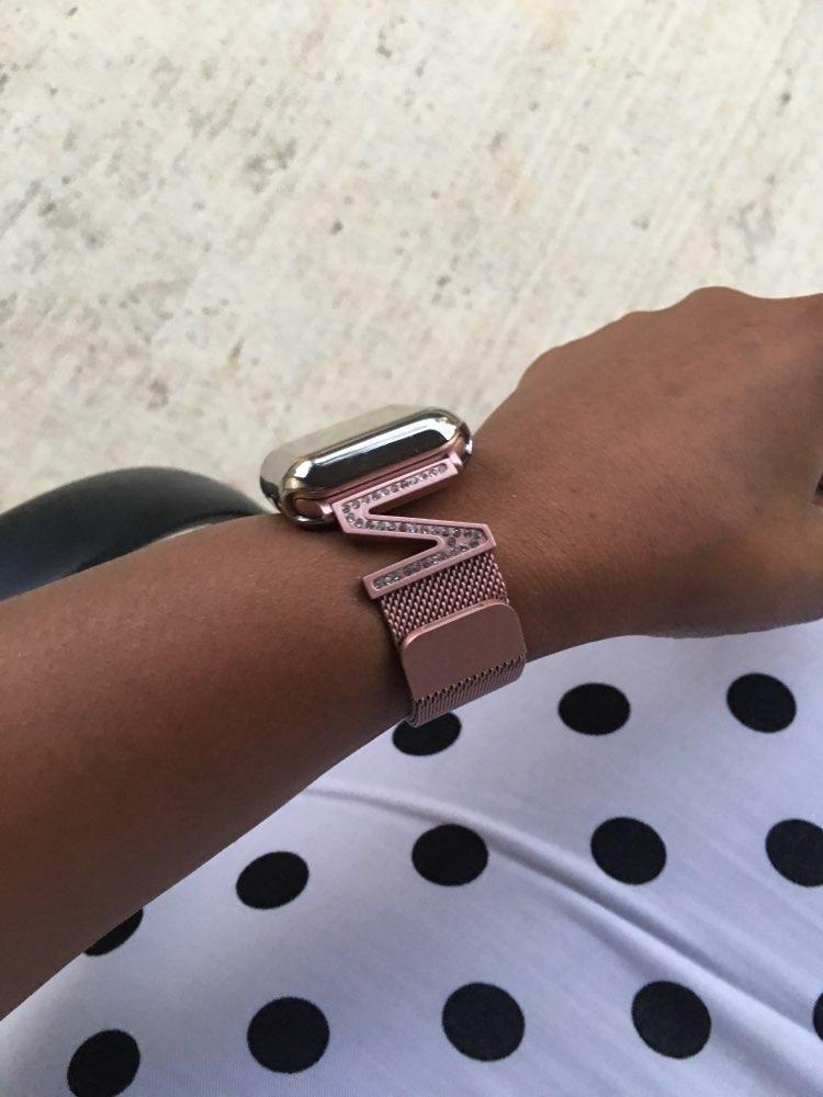 Apple Apple watch Milanese mesh magnetic sport Loop,  stainless steel metal Bracelet Diamond bling woman strap, 38mm 42mm 40mm 44mm iwatch series 5 4 3