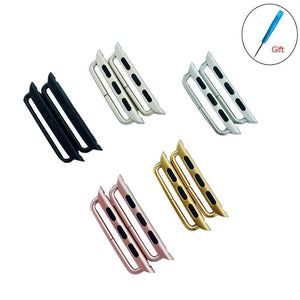 Apple Apple Watch Series 5 4 3 2 Band, Adapter connector lugs 2PCS connector, Replacement Metal Stainless Steel Iwatch with tool, 38mm, 40mm, 42mm, 44mm - US Fast Shipping