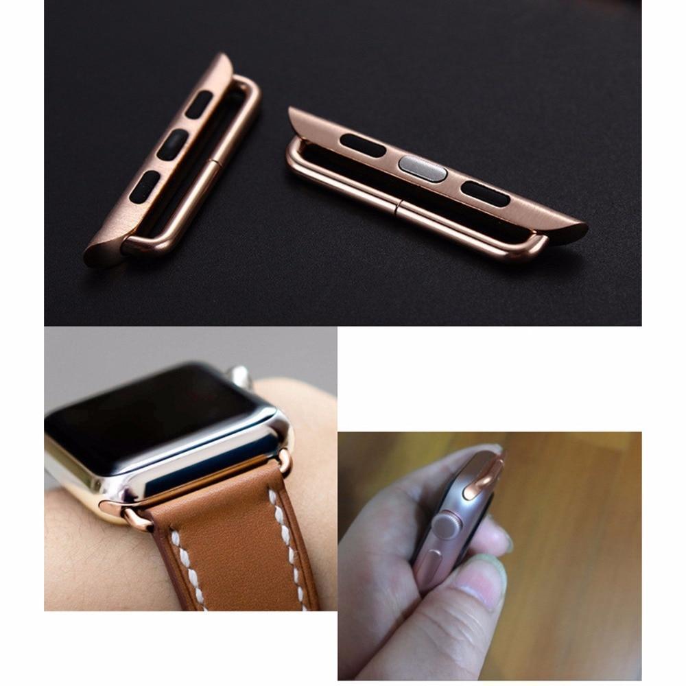 Apple Apple Watch Series 5 4 3 2 Band, Adapter connector lugs 2PCS connector, Replacement Metal Stainless Steel Iwatch with tool, 38mm, 40mm, 42mm, 44mm - US Fast Shipping