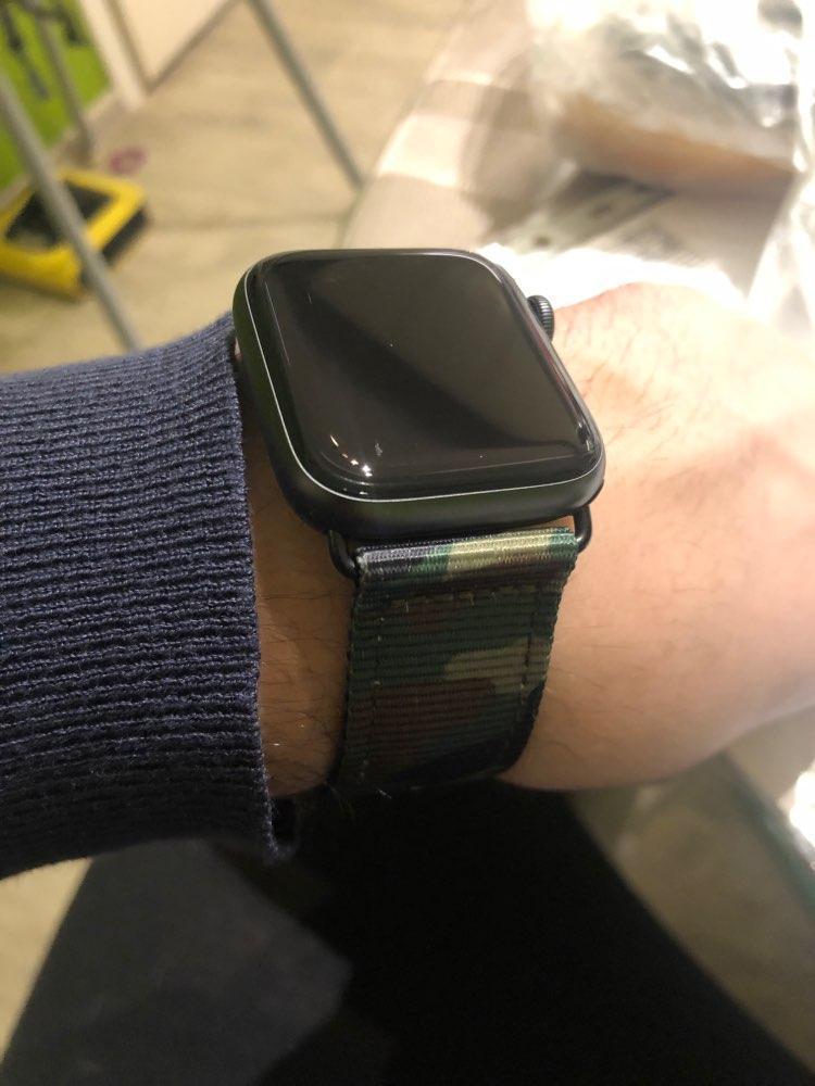 Apple Apple Watch Series 5 4 3 2 Band, Camouflage Sport Style Military Tactical Watchband, Men's Nylon Strap 38mm, 40mm, 42mm, 44mm