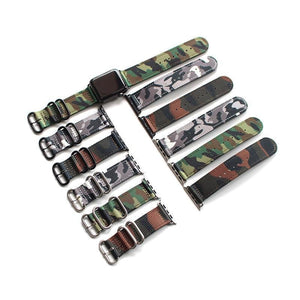 Apple Watch Band Camouflage Sport Style Military Tactical Watchband Men's Nylon Strap