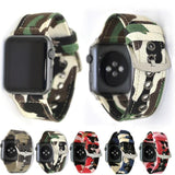 Apple Apple Watch Series 5 4 3 2 Band, Camouflage Wrist Belt Canvas Band Strap for Men 38mm, 40mm, 42mm, 44mm