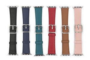 Apple Apple Watch Series 5 4 3 2 Band, Classic Buckle Band for iWatch Calf Leather With Square Buckle Modern Design 38mm, 40mm, 42mm, 44mm