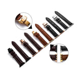 Apple Apple Watch Series 5 4 3 2 Band, Crocodile Grain cow Leather Butterfly Buckle Bands iWatch 38mm, 40mm, 42mm, 44mm -  US Fast Shipping