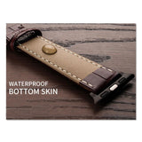 Apple Apple Watch Series 5 4 3 2 Band, Crocodile Grain cow Leather Butterfly Buckle Bands iWatch 38mm, 40mm, 42mm, 44mm -  US Fast Shipping