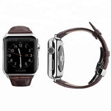Apple Apple Watch Series 5 4 3 2 Band, Crocodile Grain cow Leather Butterfly Buckle Bands iWatch 38mm, 40mm, 42mm, 44mm -  US Fast Shipping