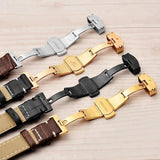 Apple Apple Watch Series 5 4 3 2 Band, Crocodile Grain cow Leather Butterfly Buckle Bands iWatch 38mm, 40mm, 42mm, 44mm -  US Fast Shipping