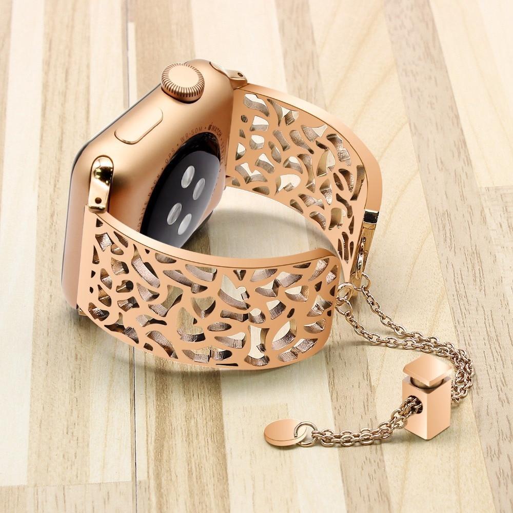 Apple Apple Watch Series 5 4 3 2 Band cuff, Stainless Steel Watchband Jewelry Bangle Women Strap Bracelet 38mm, 40mm, 42mm, 44mm