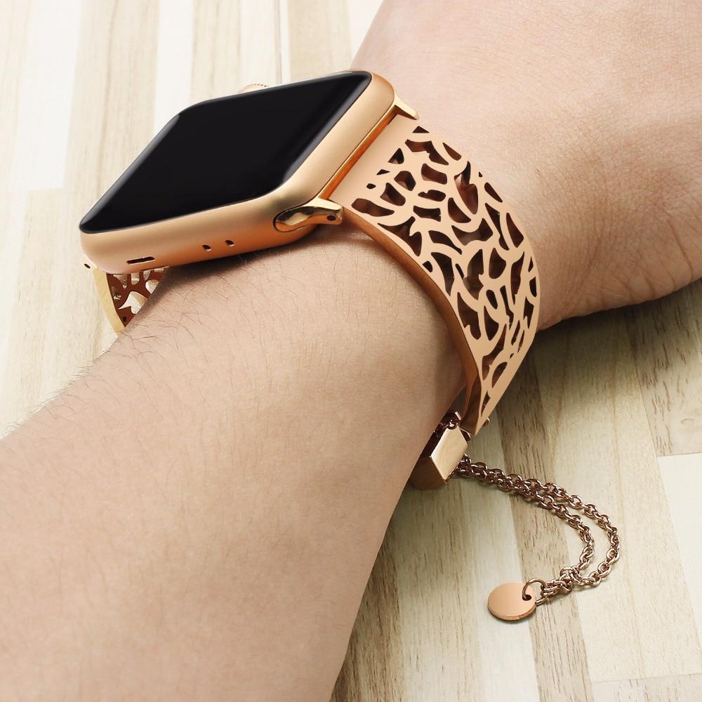 Apple Apple Watch Series 5 4 3 2 Band cuff, Stainless Steel Watchband Jewelry Bangle Women Strap Bracelet 38mm, 40mm, 42mm, 44mm