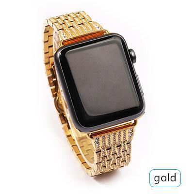 Apple Apple Watch Series 5 4 3 2 Band, Diamond Stainless Steel Strap Bracelet Loop 38mm, 40mm, 42mm, 44mm - US Fast Shipping