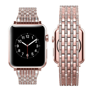 Apple Apple Watch Series 5 4 3 2 Band, Diamond Stainless Steel Strap Bracelet Loop 38mm, 40mm, 42mm, 44mm - US Fast Shipping