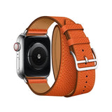 Apple Apple Watch Series 5 4 3 2 Band, Double Tour Watchbands Genuine Leather Strap Herm Bracelet 38mm, 40mm, 42mm, 44mm