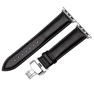 Apple Apple Watch Series 5 4 3 2 Band, High Quality Genuine Leather Watchbands Black Brown Soft Sow Leather Strap 38mm, 40mm, 42mm, 44mm