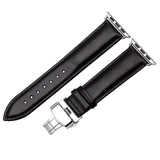 Apple Apple Watch Series 5 4 3 2 Band, High Quality Genuine Leather Watchbands Black Brown Soft Sow Leather Strap 38mm, 40mm, 42mm, 44mm
