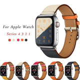 Apple Apple Watch Series 5 4 3 2 Band, Leather Single Tour Strap, Bracelet iWatch 38mm, 40mm, 42mm, 44mm - US Fast Shipping