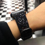 Apple Apple Watch Series 5 4 3 2 Band, Luxury Apple Watch Sparkle Glitter Bling Leather Band 38mm, 40mm, 42mm, 44mm - US Fast Shipping