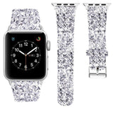 Apple Apple Watch Series 5 4 3 2 Band, Luxury Apple Watch Sparkle Glitter Bling Leather Band 38mm, 40mm, 42mm, 44mm - US Fast Shipping