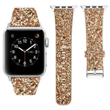 Apple Apple Watch Series 5 4 3 2 Band, Luxury Apple Watch Sparkle Glitter Bling Leather Band 38mm, 40mm, 42mm, 44mm - US Fast Shipping