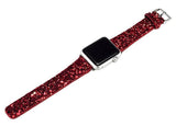 Apple Apple Watch Series 5 4 3 2 Band, Luxury Apple Watch Sparkle Glitter Bling Leather Band 38mm, 40mm, 42mm, 44mm - US Fast Shipping