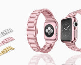 Apple Apple Watch Series 5 4 3 2 Band, Luxury case bundle set, Stainless Steel strap bracelet metal rolex link watchband, 38mm, 40mm, 42mm, 44mm