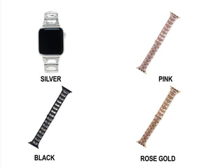 Apple Apple Watch Series 5 4 3 2 Band, Luxury Diamond Bling for Women Butterfly Buckle Metal Strap 38mm, 40mm, 42mm, 44mm