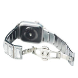 Apple Apple Watch Series 5 4 3 2 Band, Luxury Diamond Bling for Women Butterfly Buckle Metal Strap 38mm, 40mm, 42mm, 44mm