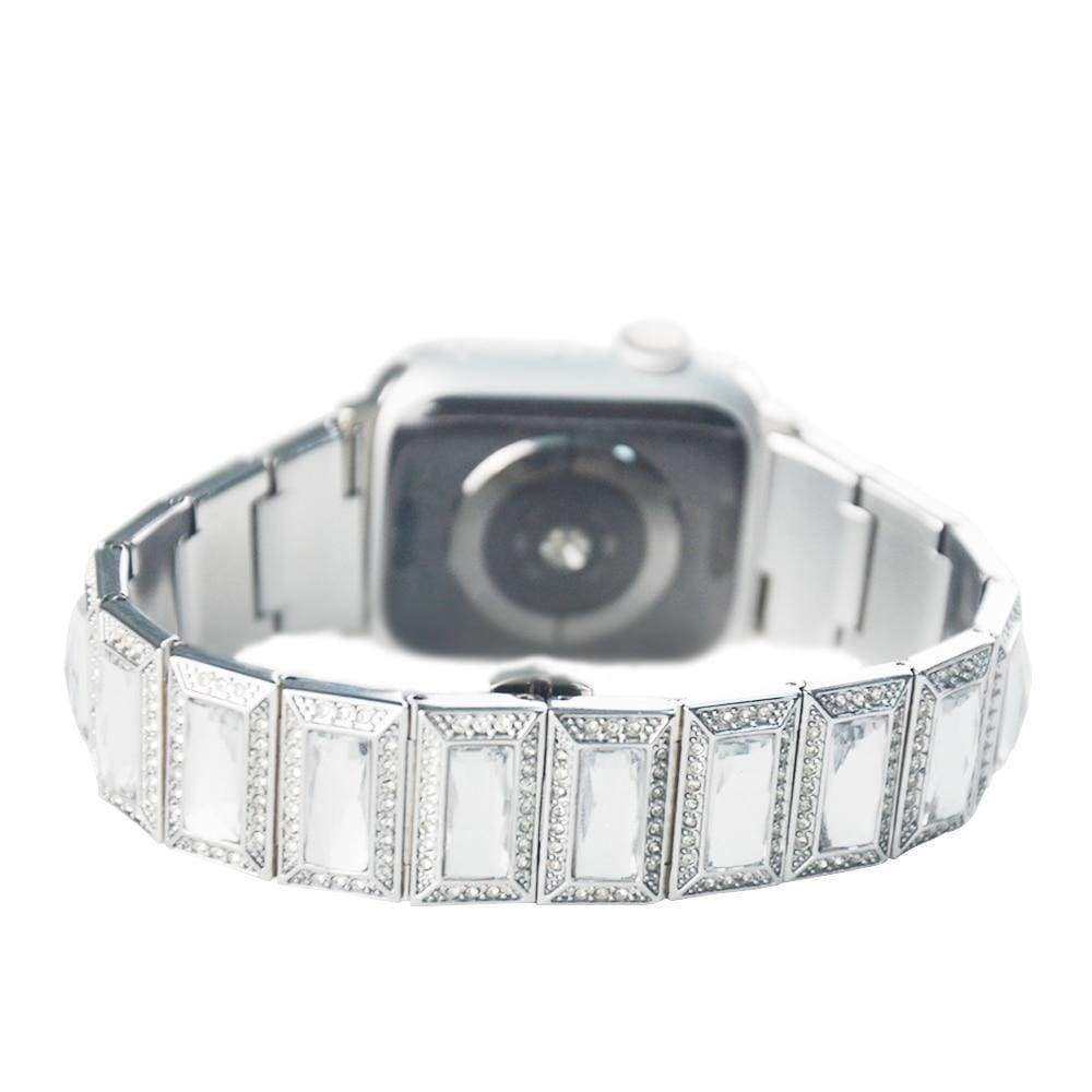Apple Apple Watch Series 5 4 3 2 Band, Luxury Diamond Bling for Women Butterfly Buckle Metal Strap 38mm, 40mm, 42mm, 44mm