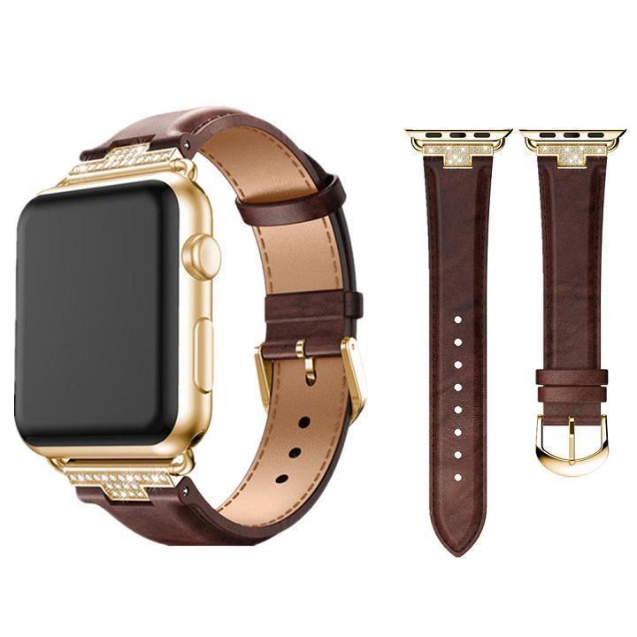 Apple Apple Watch Series 5 4 3 2 Band, Luxury Leather Formal Strap for iWatch  38mm, 40mm, 42mm, 44mm