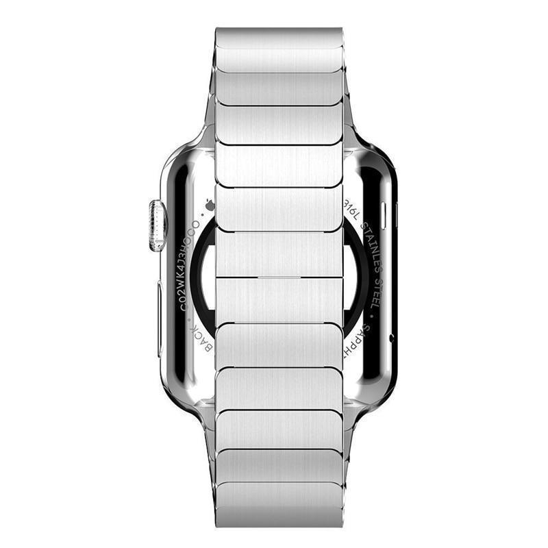 Apple Apple Watch Series 5 4 3 2 Band, Luxury Stainless Steel Link Bracelet Minimal band with adapters 38mm, 40mm, 42mm, 44mm - US Fast Shipping