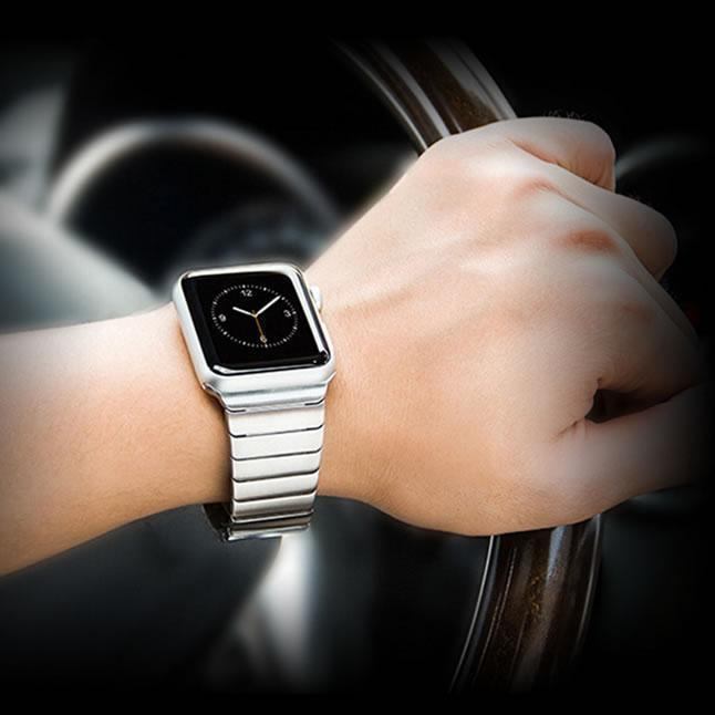 Apple Apple Watch Series 5 4 3 2 Band, Luxury Stainless Steel Link Bracelet Minimal band with adapters 38mm, 40mm, 42mm, 44mm - US Fast Shipping