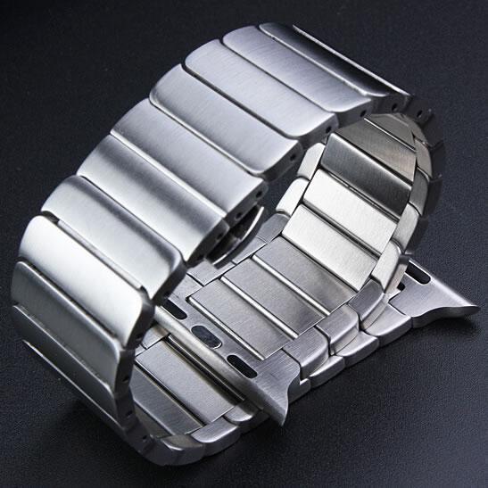Apple Apple Watch Series 5 4 3 2 Band, Luxury Stainless Steel Link Bracelet Minimal band with adapters 38mm, 40mm, 42mm, 44mm - US Fast Shipping