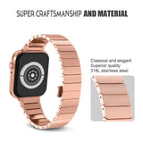Apple Apple Watch Series 5 4 3 2 Band, Luxury Stainless Steel Link Bracelet Minimal band with adapters 38mm, 40mm, 42mm, 44mm - US Fast Shipping