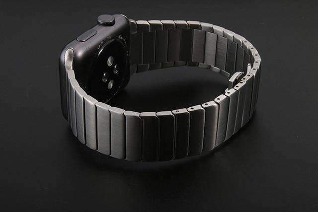 Apple Apple Watch Series 5 4 3 2 Band, Luxury Stainless Steel Link Bracelet Minimal band with adapters 38mm, 40mm, 42mm, 44mm - US Fast Shipping