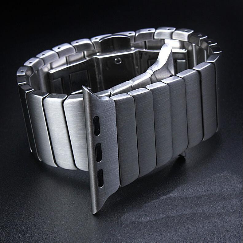 Apple Apple Watch Series 5 4 3 2 Band, Luxury Stainless Steel Link Bracelet Minimal band with adapters 38mm, 40mm, 42mm, 44mm - US Fast Shipping