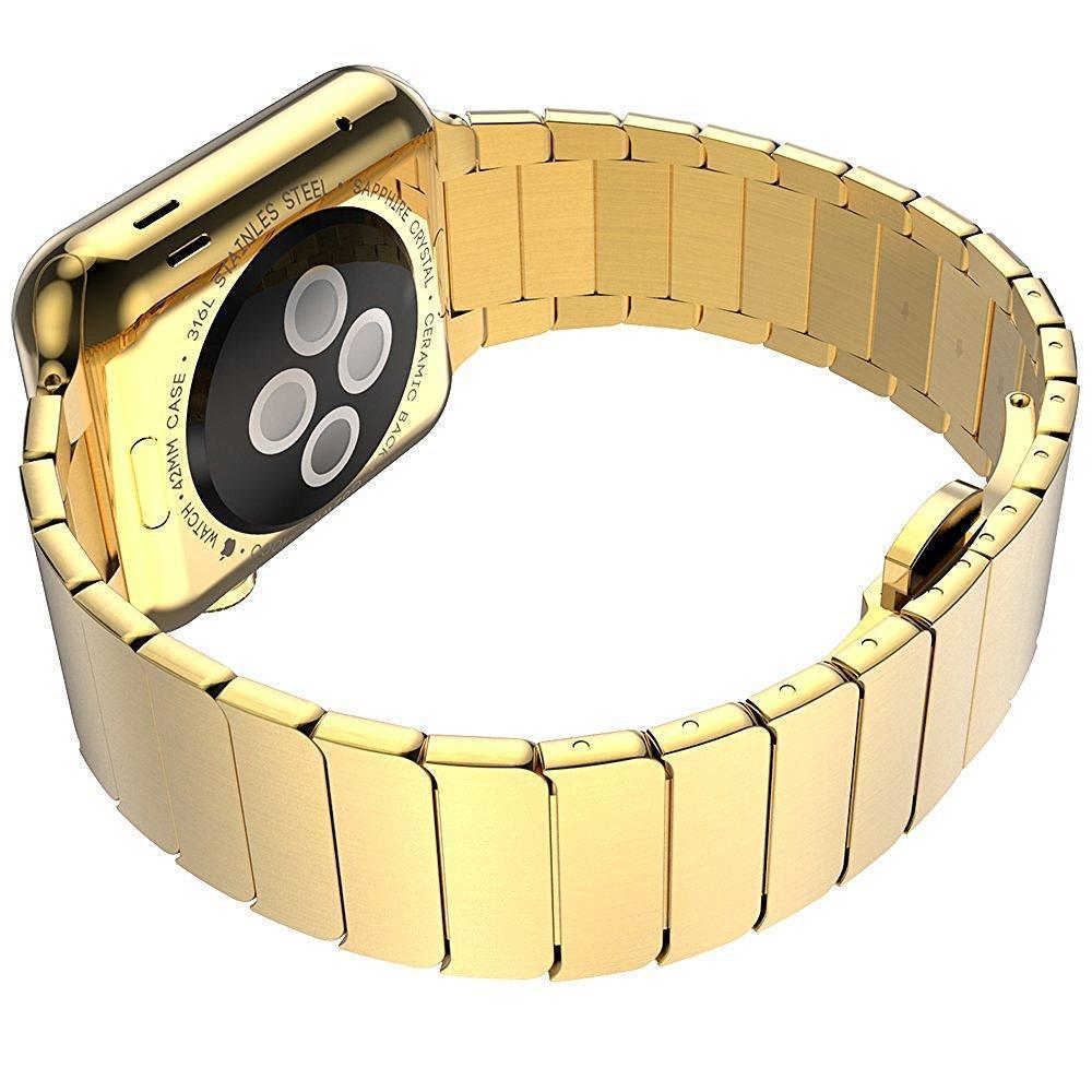 Apple Apple Watch Series 5 4 3 2 Band, Luxury Stainless Steel Link Bracelet Minimal band with adapters 38mm, 40mm, 42mm, 44mm - US Fast Shipping