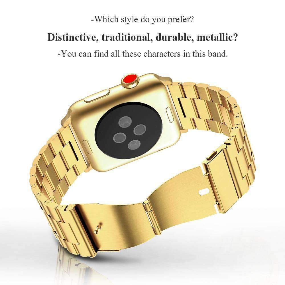 Apple Apple Watch Series 5 4 3 2 Band, Matte Stainless Steel, Metal Links Bracelet Smart Watch Strap 38mm, 40mm, 42mm, 44mm