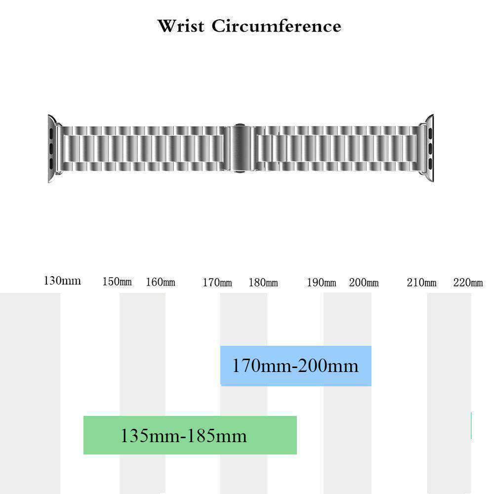 Apple Apple Watch Series 5 4 3 2 Band, Matte Stainless Steel, Metal Links Bracelet Smart Watch Strap 38mm, 40mm, 42mm, 44mm