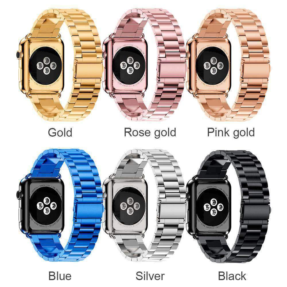 Apple Apple Watch Series 5 4 3 2 Band, Matte Stainless Steel, Metal Links Bracelet Smart Watch Strap 38mm, 40mm, 42mm, 44mm