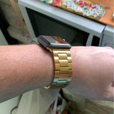 Apple Apple Watch Series 5 4 3 2 Band, Matte Stainless Steel, Metal Links Bracelet Smart Watch Strap 38mm, 40mm, 42mm, 44mm