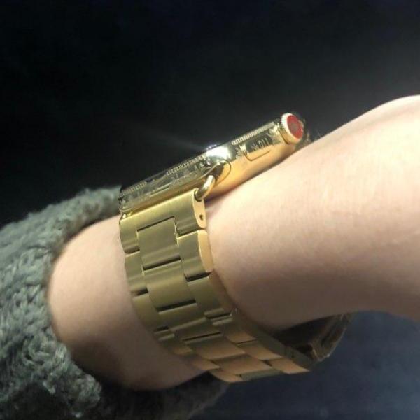 Apple Apple Watch Series 5 4 3 2 Band, Matte Stainless Steel, Metal Links Bracelet Smart Watch Strap 38mm, 40mm, 42mm, 44mm