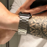Apple Apple Watch Series 5 4 3 2 Band, Matte Stainless Steel, Metal Links Bracelet Smart Watch Strap 38mm, 40mm, 42mm, 44mm