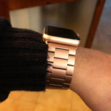 Apple Apple Watch Series 5 4 3 2 Band, Matte Stainless Steel, Metal Links Bracelet Smart Watch Strap 38mm, 40mm, 42mm, 44mm