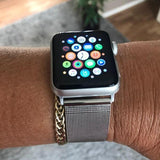 Apple Apple Watch Series 5 4 3 2 Band, Milanese mesh sport Loop Stainless Steel Watchband with Double Buckle 38mm, 40mm, 42mm, 44mm